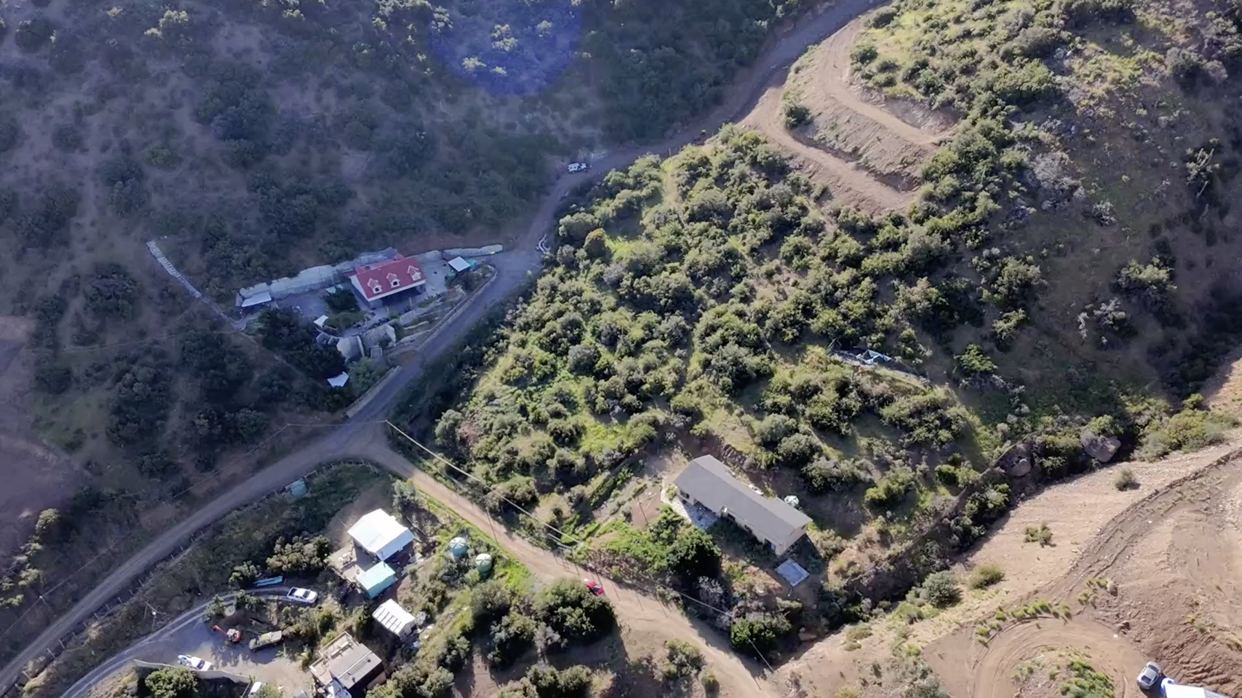 Vista aérea de la parcela en Machalí