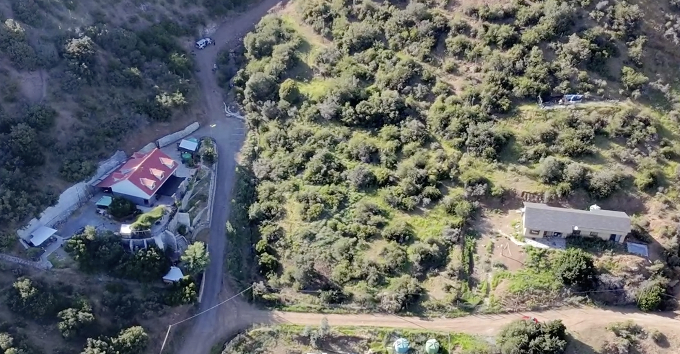 Vista aérea de la parcela en Machalí